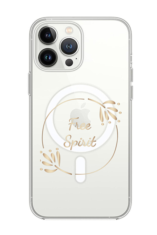 Case for iPhone 14 Pro 6.1-inch Compatible with MagSafe, Shockproof Bumper Case Free Spirit Circle