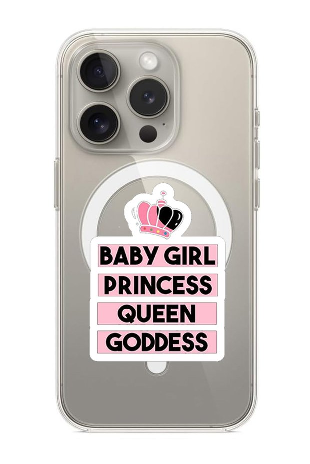 Case for iPhone 15 Pro 6.1-inch Compatible with MagSafe, Shockproof Cover Baby Girl Princess white