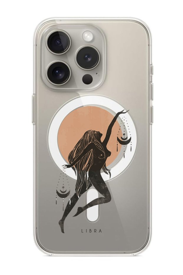 Case for iPhone 15 Pro 6.1-inch Compatible with MagSafe, Shockproof Phone Bumper Cover Libra