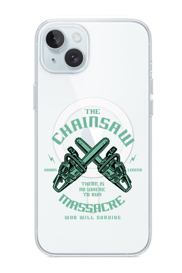 Case for iPhone 15 6.1-inch Compatible with MagSafe, Shockproof Phone Bumper Cover The chainsaw copy