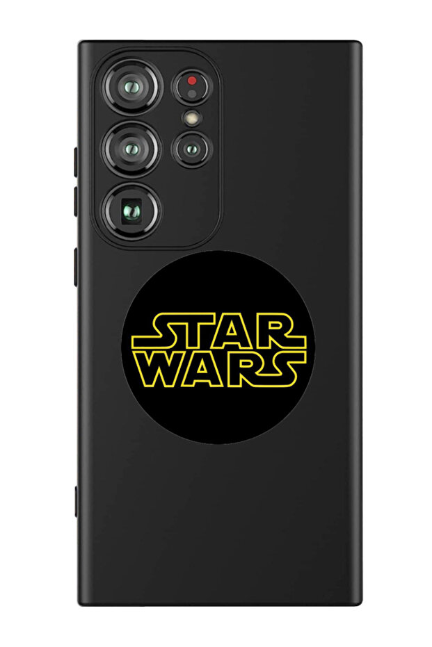 Protective Liquid Silicone Shockproof Case For Samsung Galaxy S24 Ultra (Black) - Star wars
