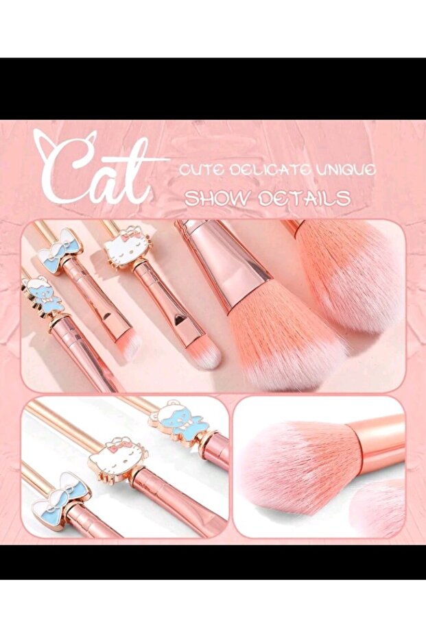 HELLO KİTTY MAKYAJ FIRÇA SETİ - 4