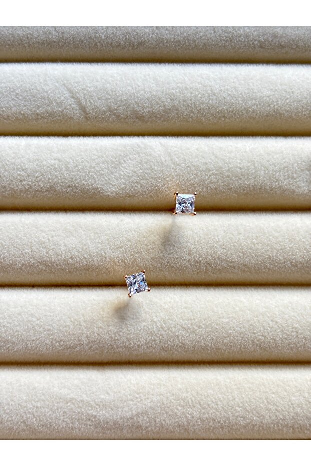 Vip Steel Zircon Solitaire Earrings