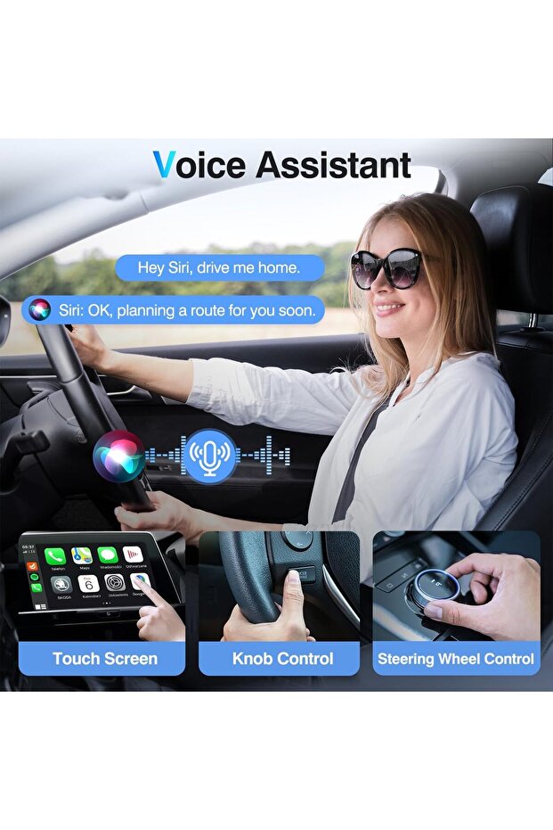 محول لينجي 2 1 اللاسلكي كار بلاي لأجهزة آيفون وأندرويد أوتو، دونجل تحويل OEM سلكي لاسلكي - 6