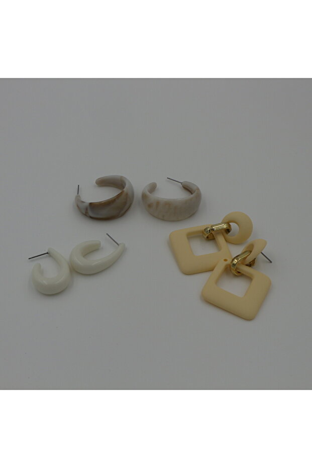 Ivory Drops Earring Set - 1