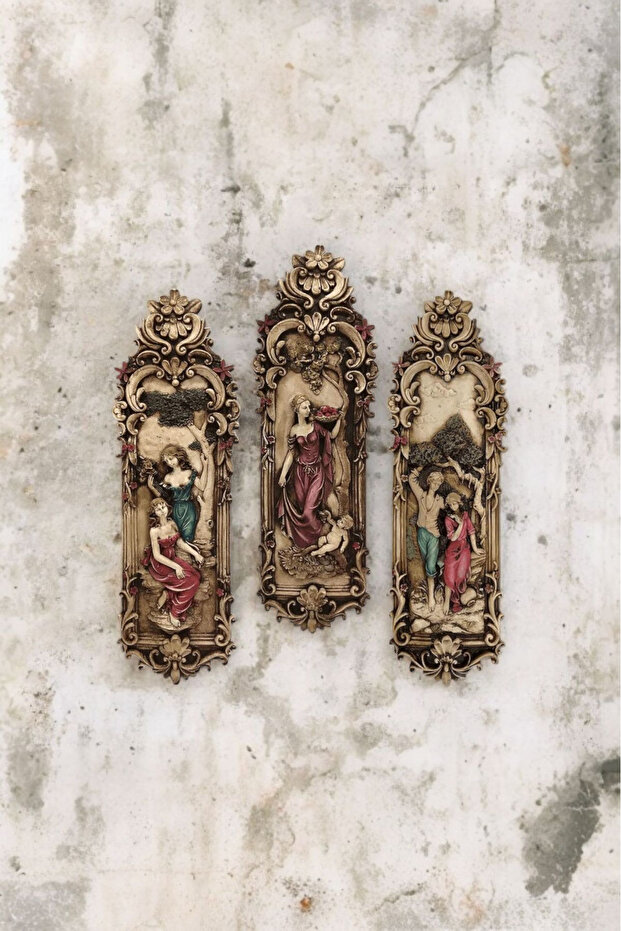 Dekoratif 3'lü Duvar Dekoru - 1