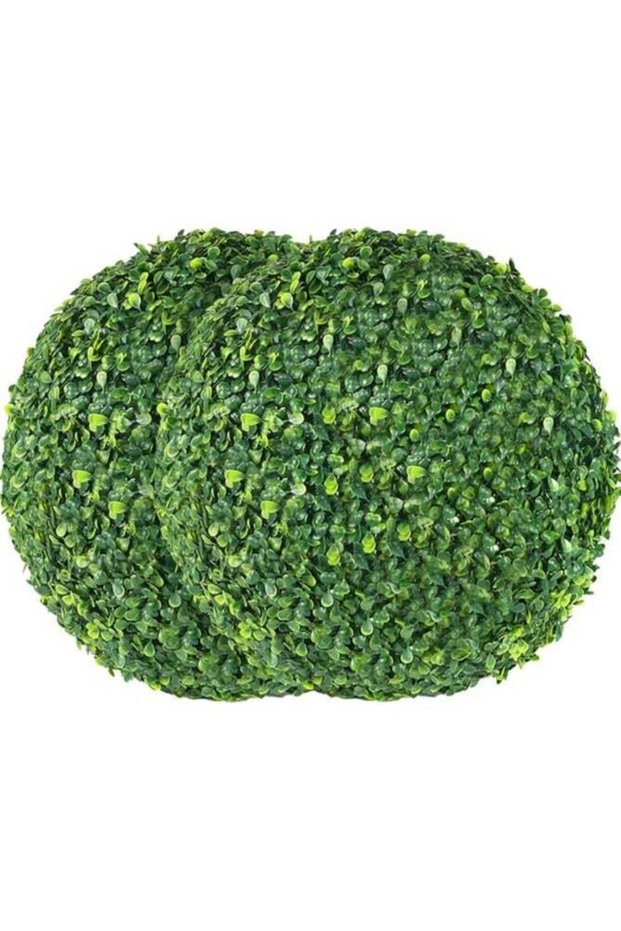 2pcs Artificial Topiary Ball Indoor Outdoor Fake Boxwood Plant Decorative Balls Faux Plants Garden