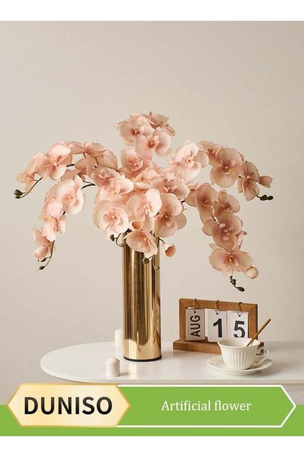 6pcs Artificial Flowers Simulated flower pink Phalaenopsis Artificial Flower very realistic for Hom