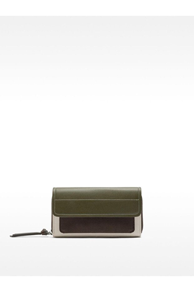 Renk Bloklu Cüzdan - 1