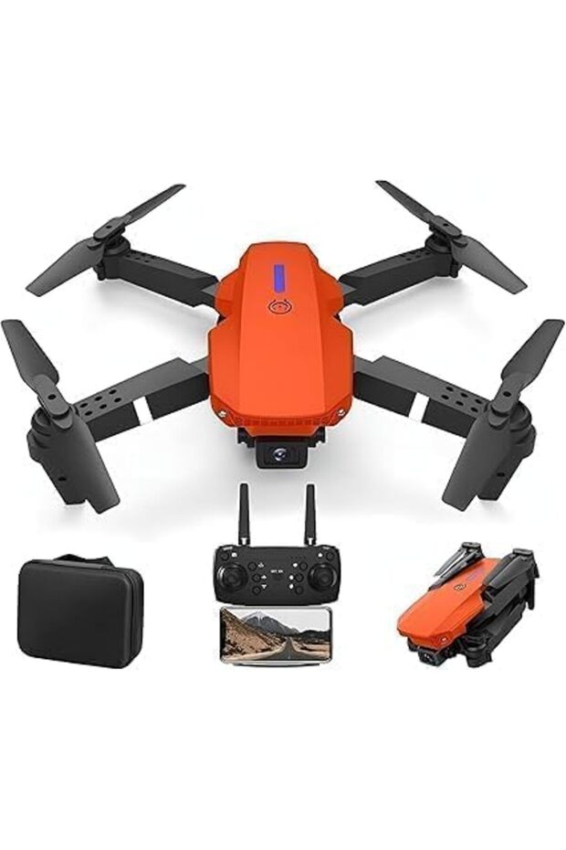 E88 Drone with HD Dual Camera, Obstacle Avoidance, Foldable, Height Keep, Mini. (Multicolour) - 7