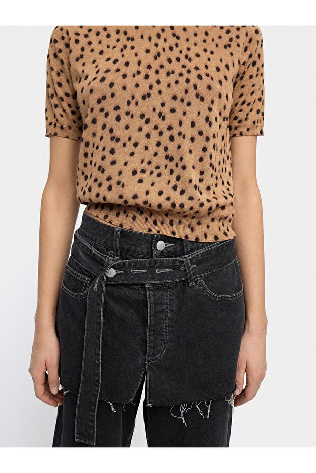 Hayvan Desenli Örme Kazak - 2