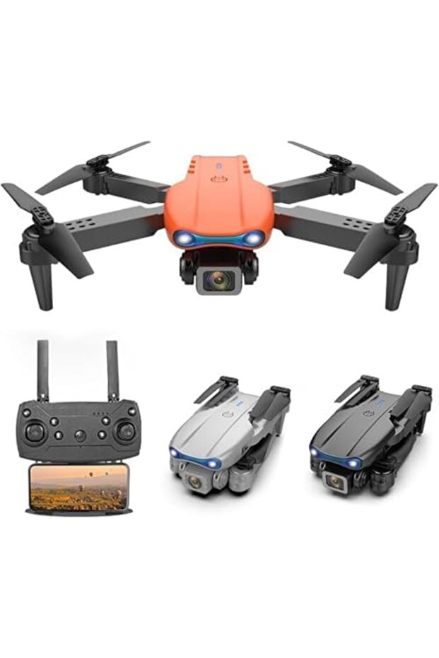 E88 Foldable Drone with 8K HD Dual Camera, Obstacle Avoidance, Altitude Hold, and Compact Design (mu - 3