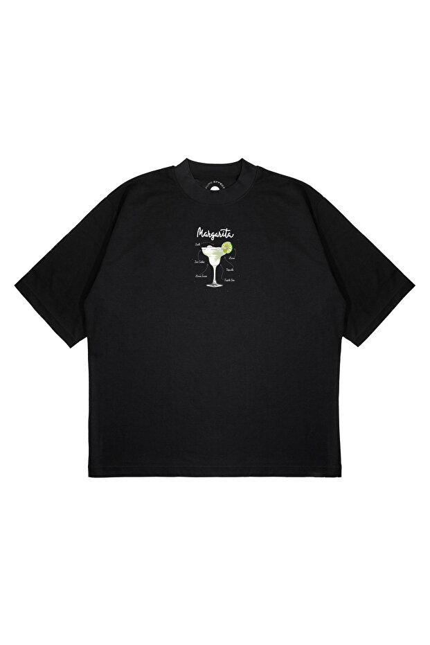 Unisex Oversize Margarita Cocktail Printed Boxy Fit Thick Fabric (240Gsm) T-Shirt
