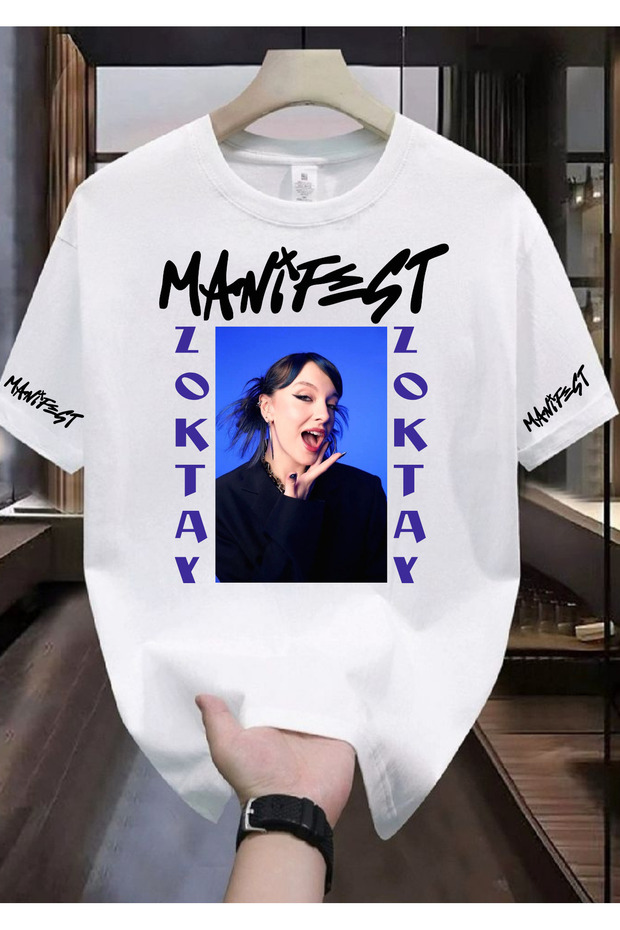 Manifest Group T-Shirt White Unisex 100% Cotton Breathable Fabric T-Shirt Front Back Printed