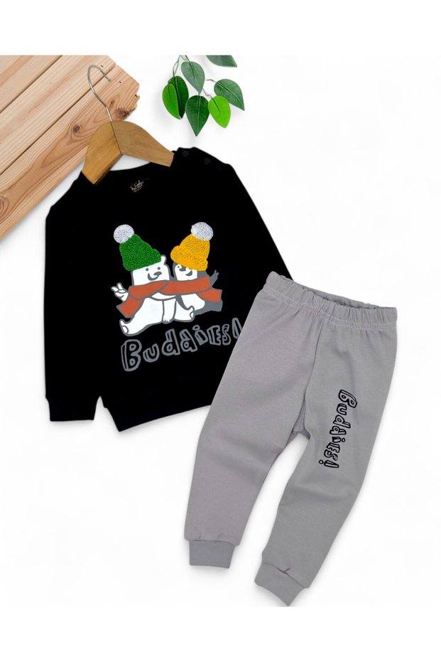Baby Boy Seasonal Penguin Printed 100% Cotton 2-Piece Bottom Top Baby Boy Set