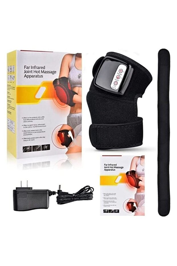 Vibration Leg Knee Massager with Heat, Massage Heating Pad for Knee, Heated Knee Pad Brace Wrap for