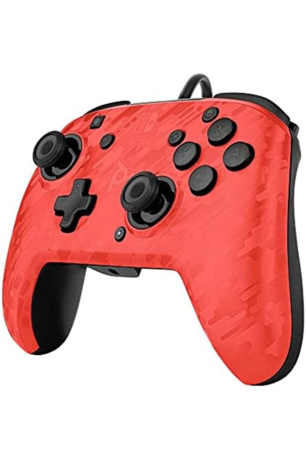 Nintendo Switch Faceoff Deluxe+ Audio Wired Controller - Red Camo - 1