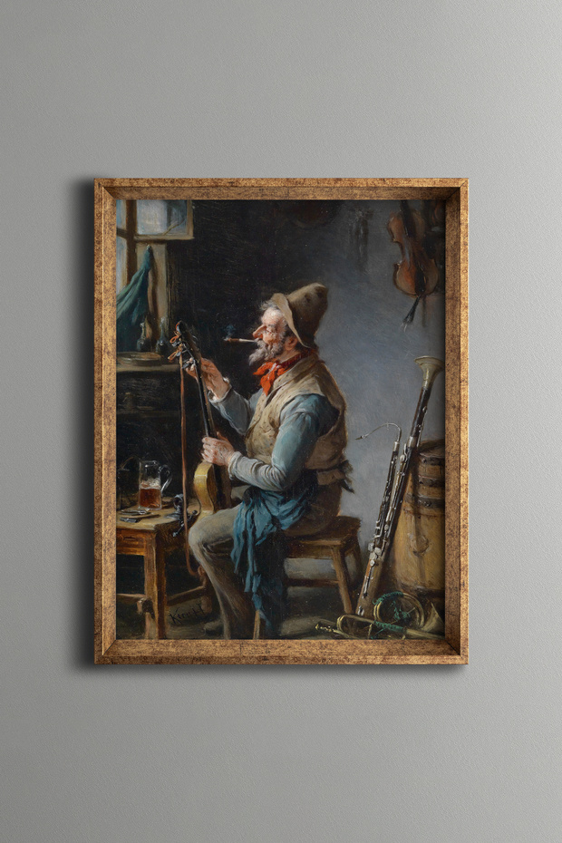 Violin Master - Vintage Patterned Frame - 1