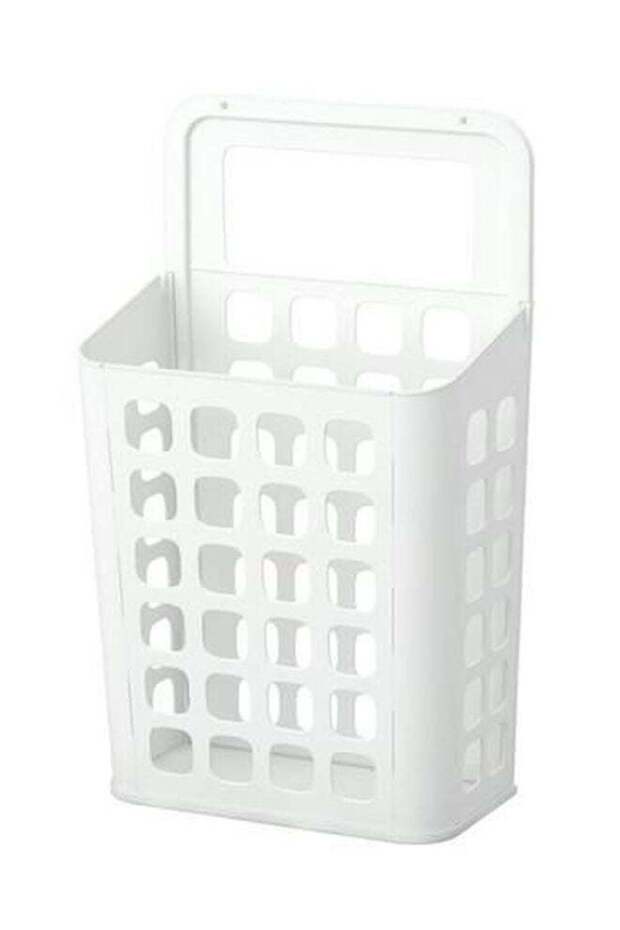 سلة مهملات متنوعة، بيضاء - 1