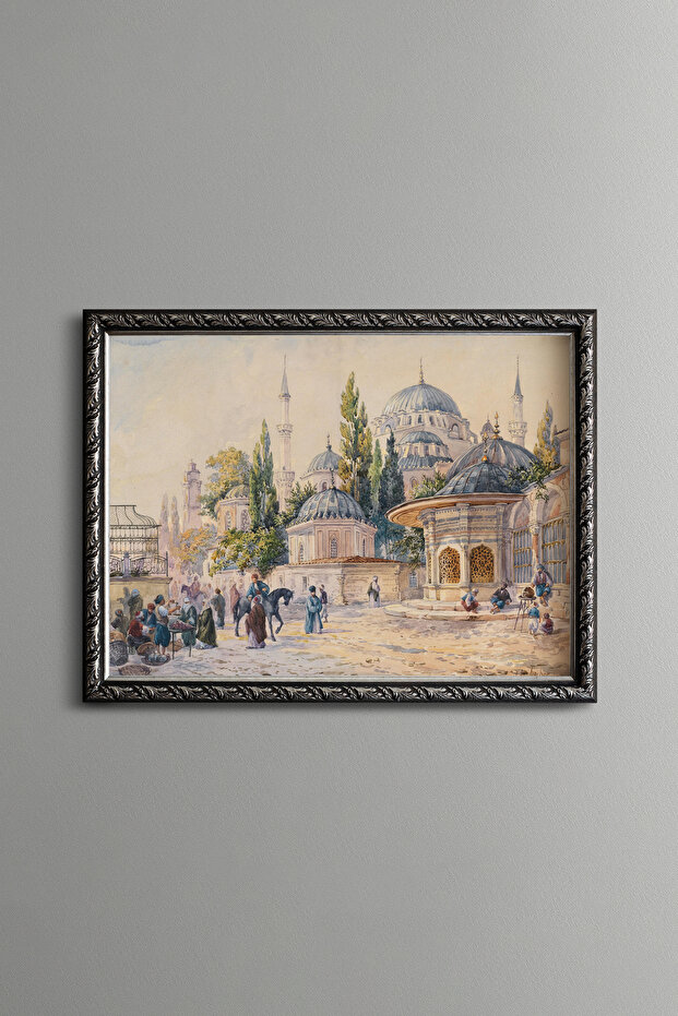 Capital of Istanbul, Şeyhzade Mosque - Vintage Patterned Frame