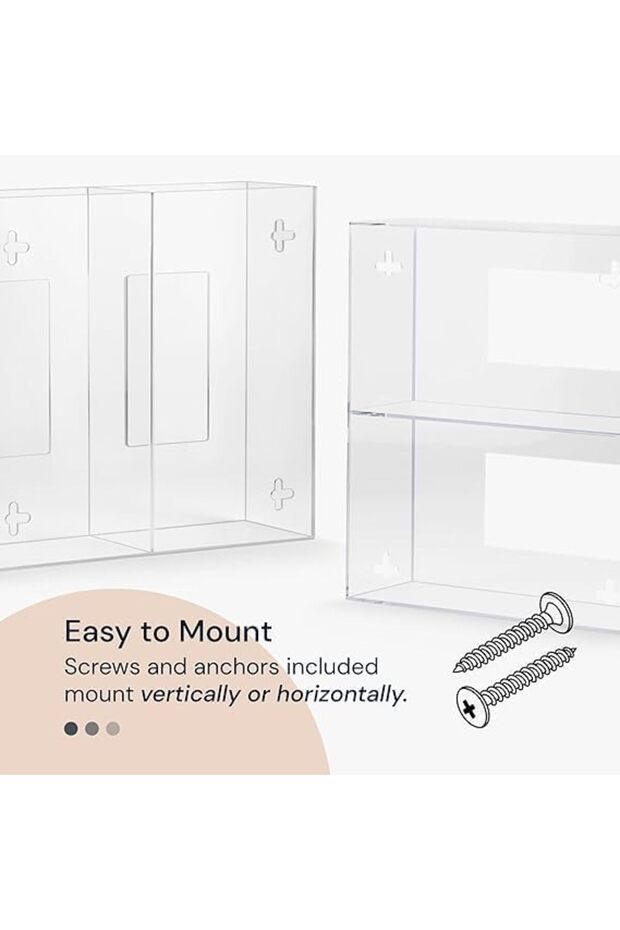 موزع قفازات مزدوج الجانب مثبت على الحائط - 2