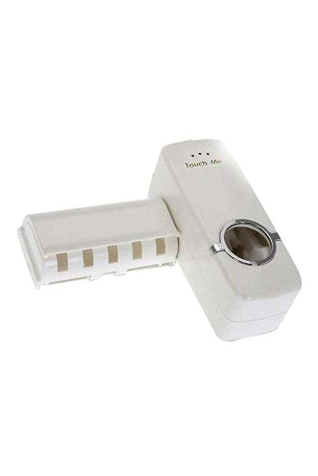 Tooth Brush Holder With Toothpaste Dispenser White - 1