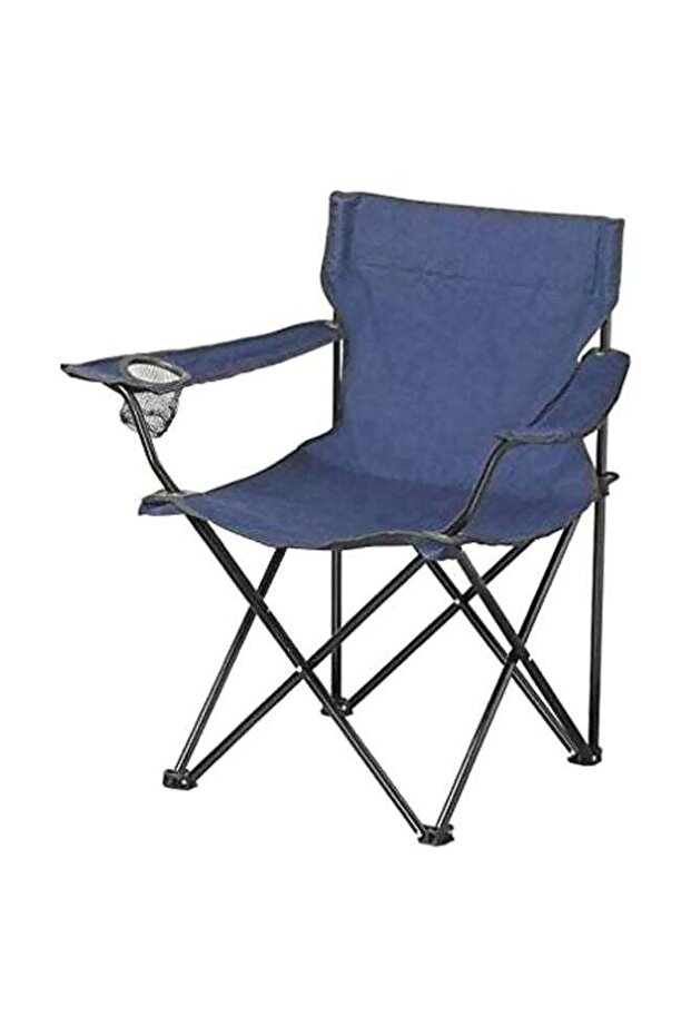 كرسي قابل للطي أزرق/أسود - 1