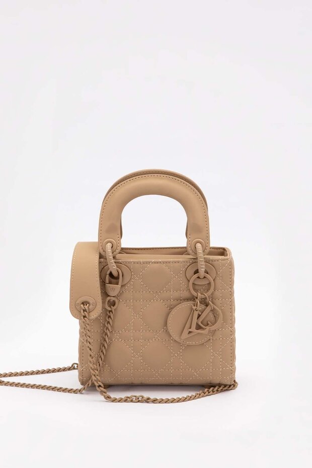 Brown Mini Chain Accessory Handbag - 1