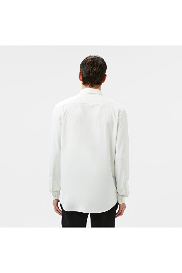 Erkek Slim Fit Beyaz Gömlek - 3
