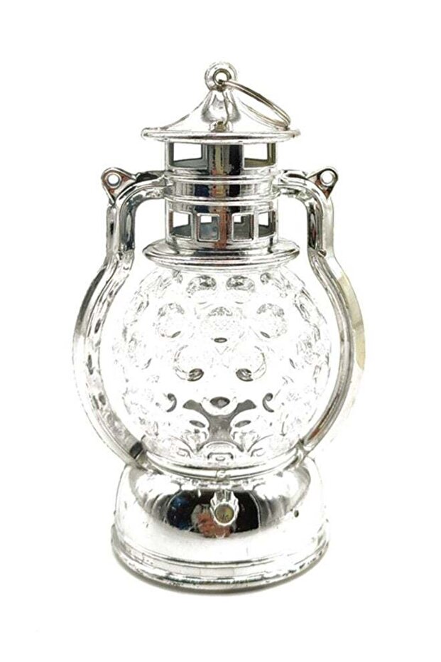 فانوس رمضان LED فضي 16 سم - 1