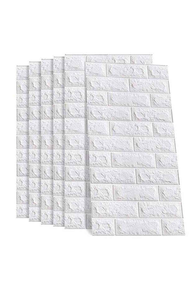 مجموعة ملصقات حائط من 5 قطع باللون الأبيض 70x77x0.5 سم