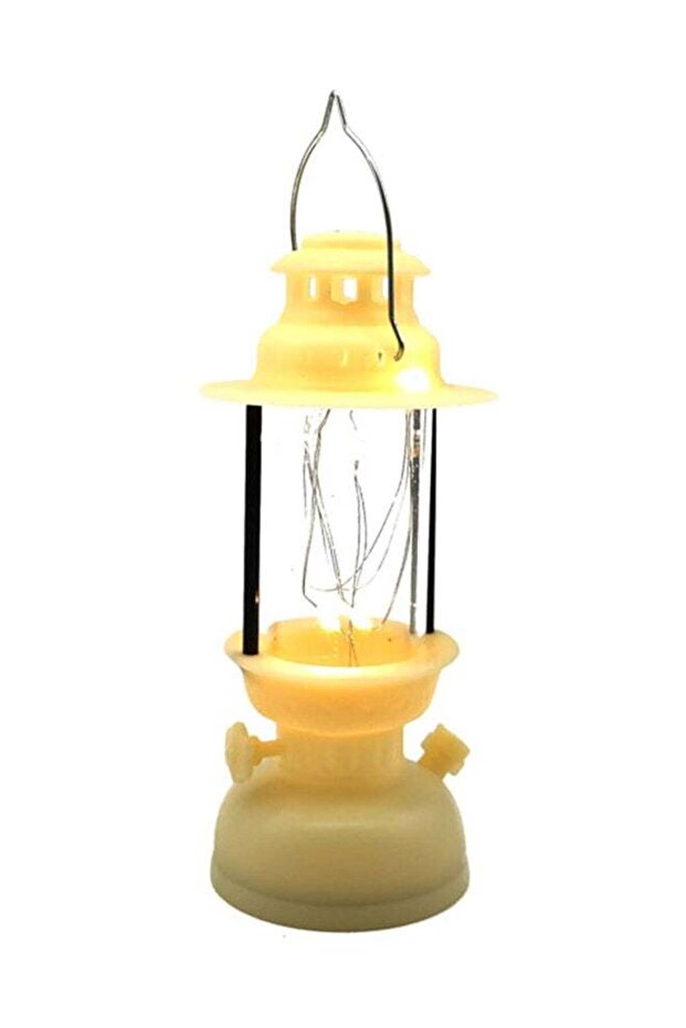 فانوس رمضان LED بيج 16 سم - 1