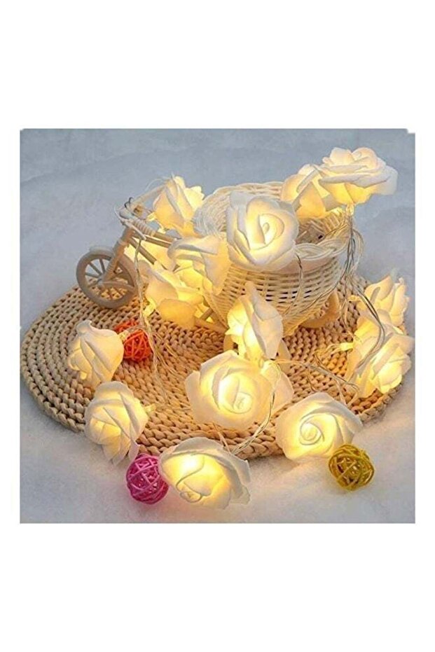 سلسلة مصابيح LED زخرفية مكونة من 10 مصابيح LED باللون الأبيض - 1