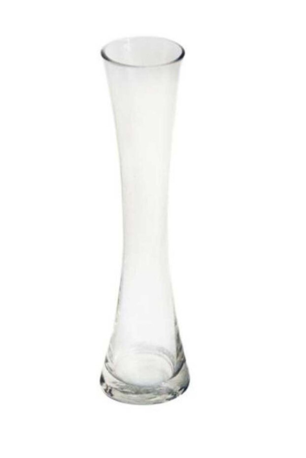 Transparent Vase For Single Flower Decoration Clear 20 x 5centimeter