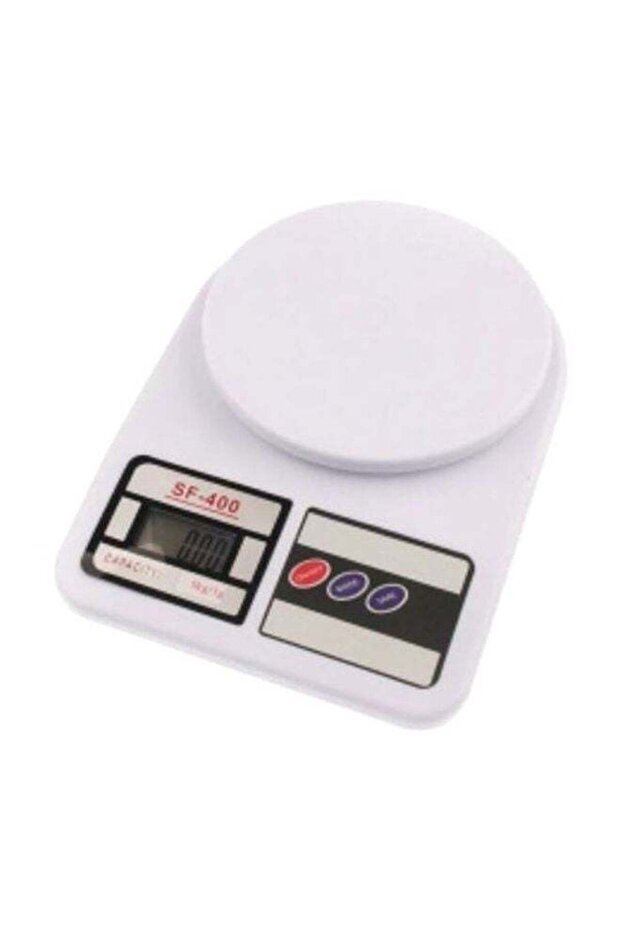 ميزان رقمي أبيض/فضي - 1