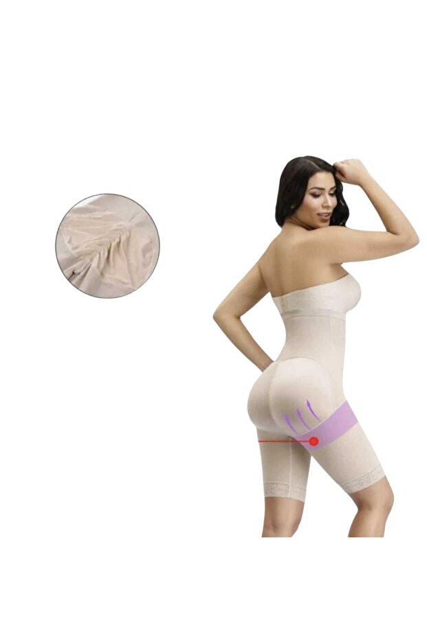 Full-body shaper with front buckle and no hooks - 7