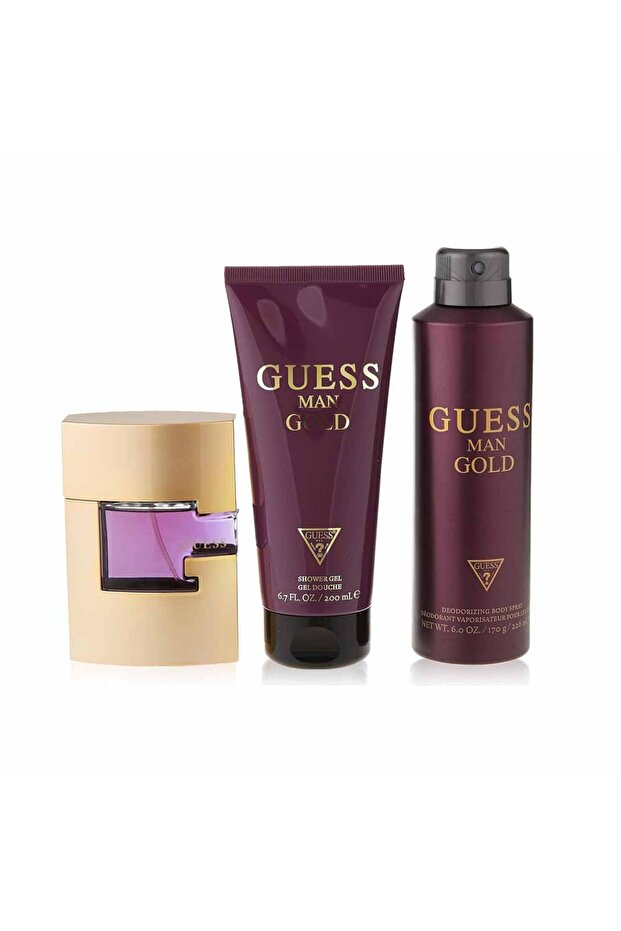 Gold For Men Eau de Toilette 75 ml + Shower Gel 200 ml + Body Spray 226 ml