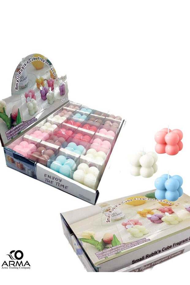 Bubble scented candle set, 12 pieces