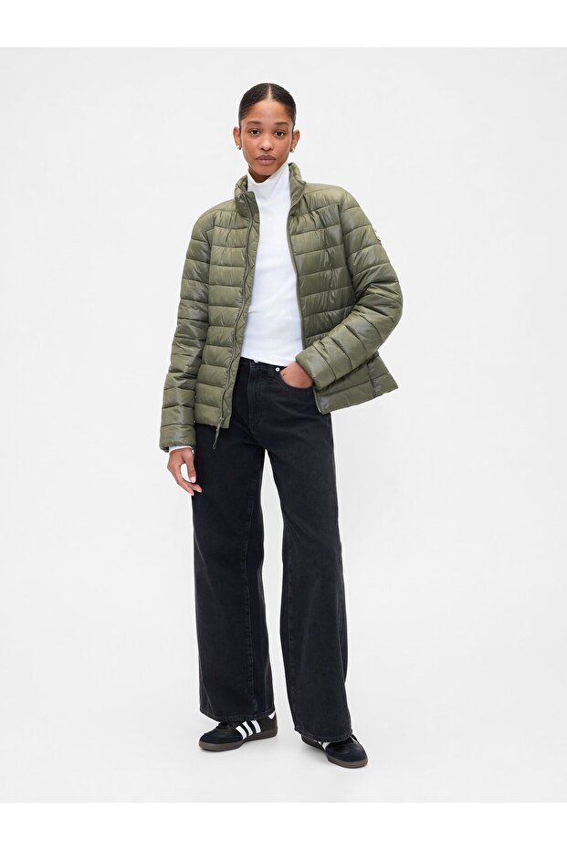 Kadın Yeşil ColdControl Şişme Ceket - 5