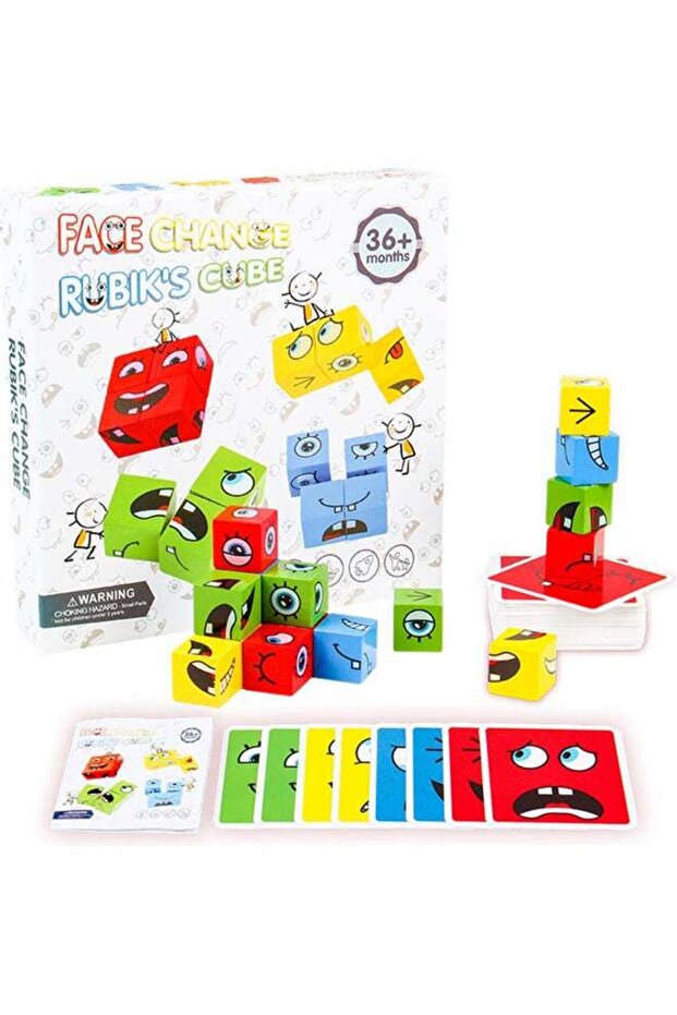 مكعب خشبي لتغيير الوجه - 1