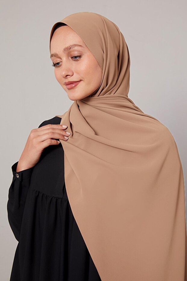 شال من التينسل بنسيج القهوة والحليب