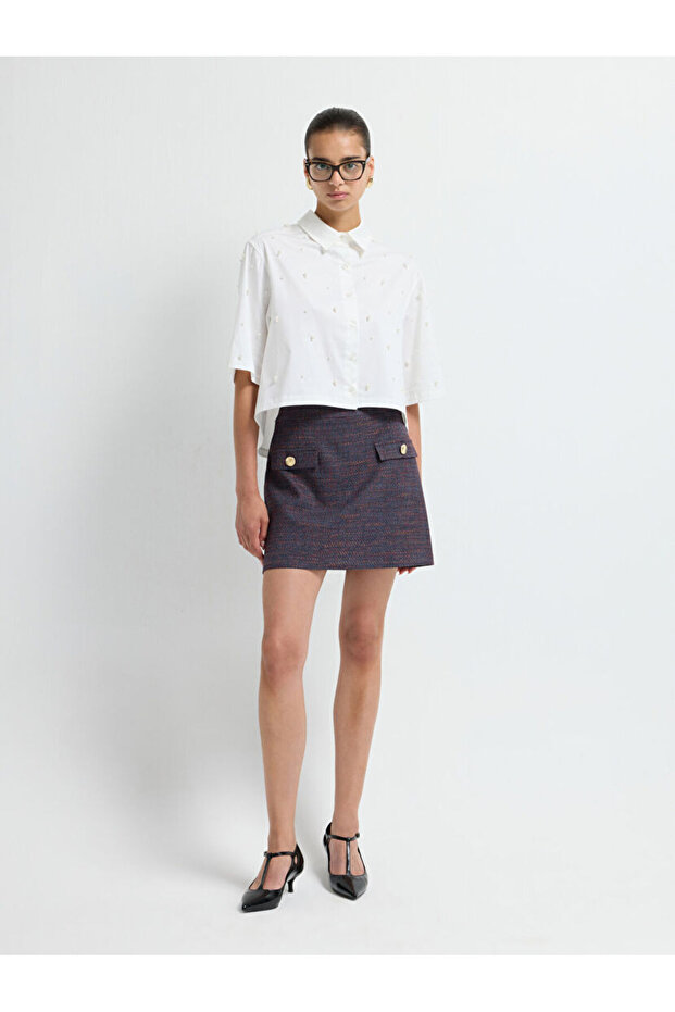 İnci Detaylı Gömlek - 4