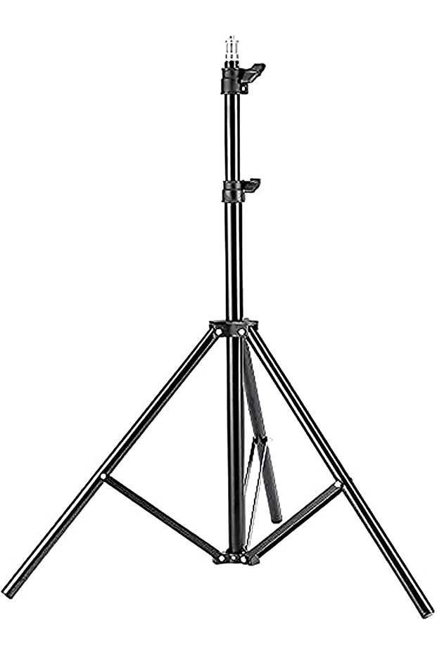 Photography Light Stand, 3-6.6 ft/92-200 cm Adjustable Tripod Stand