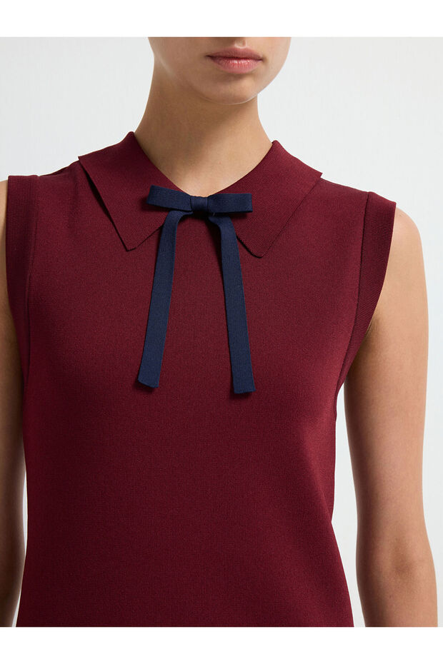 Fiyonk Detaylı Triko Elbise - 4