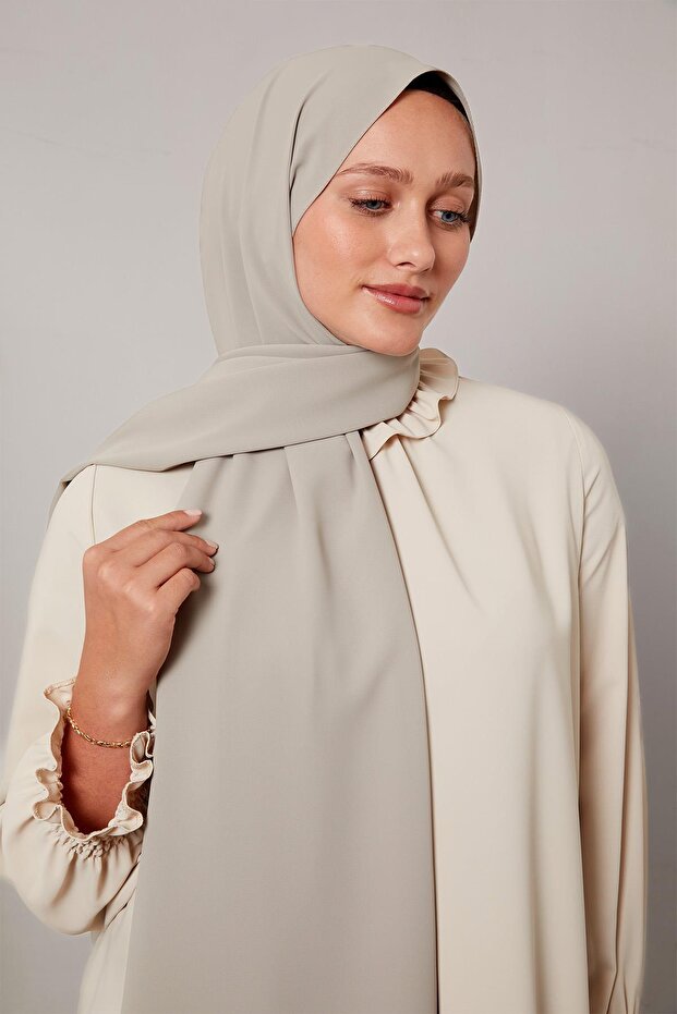 Light Khaki Plain Trend Shawl