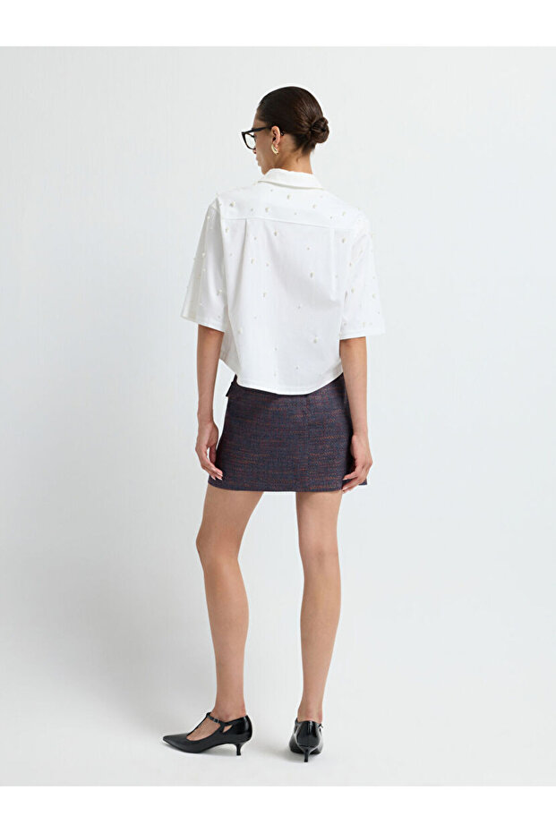 İnci Detaylı Gömlek - 8