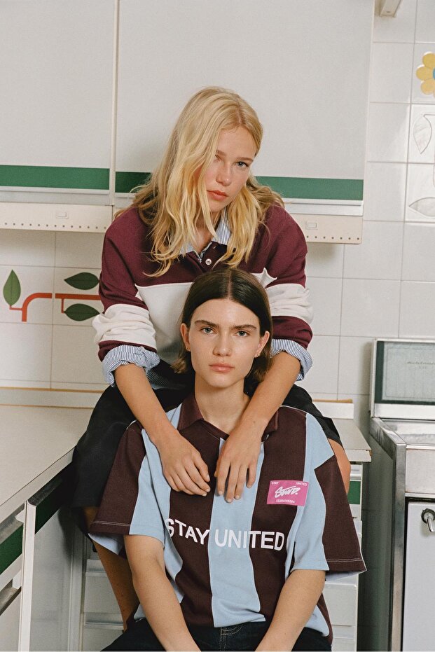 STWD çizgili tişört - 1