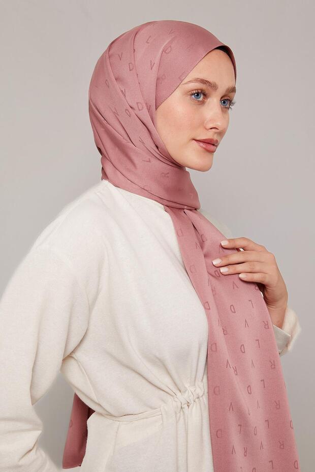 Gül Mini LVD Baskılı Jakarlı Şal - 3