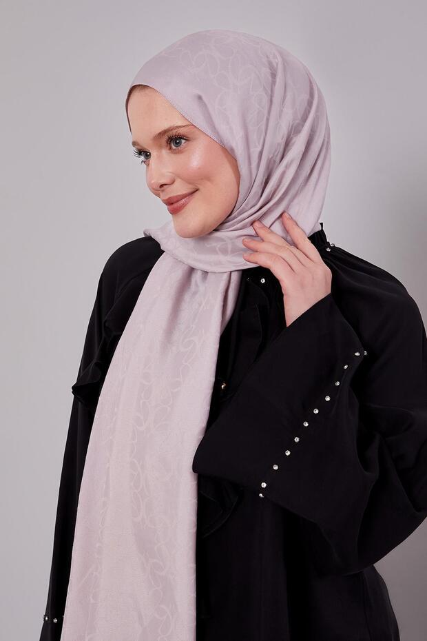 شال غرازيا بنمط هندسي بنفسجي - 1