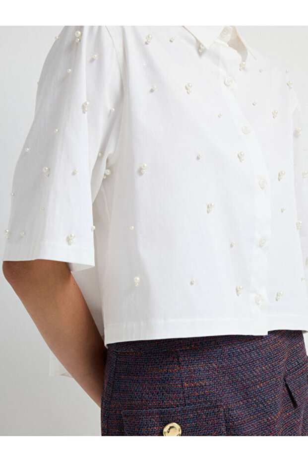 İnci Detaylı Gömlek - 3